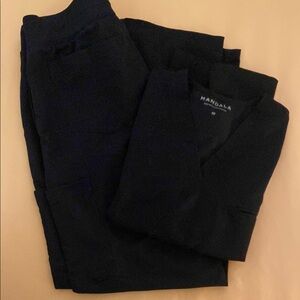 Mandala Black Scrub Set